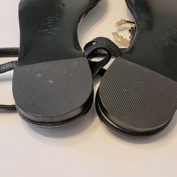 Chanel Interlocking CC Pearl Star Leather Thong Sandals Size 40 - Picture 11 of 13